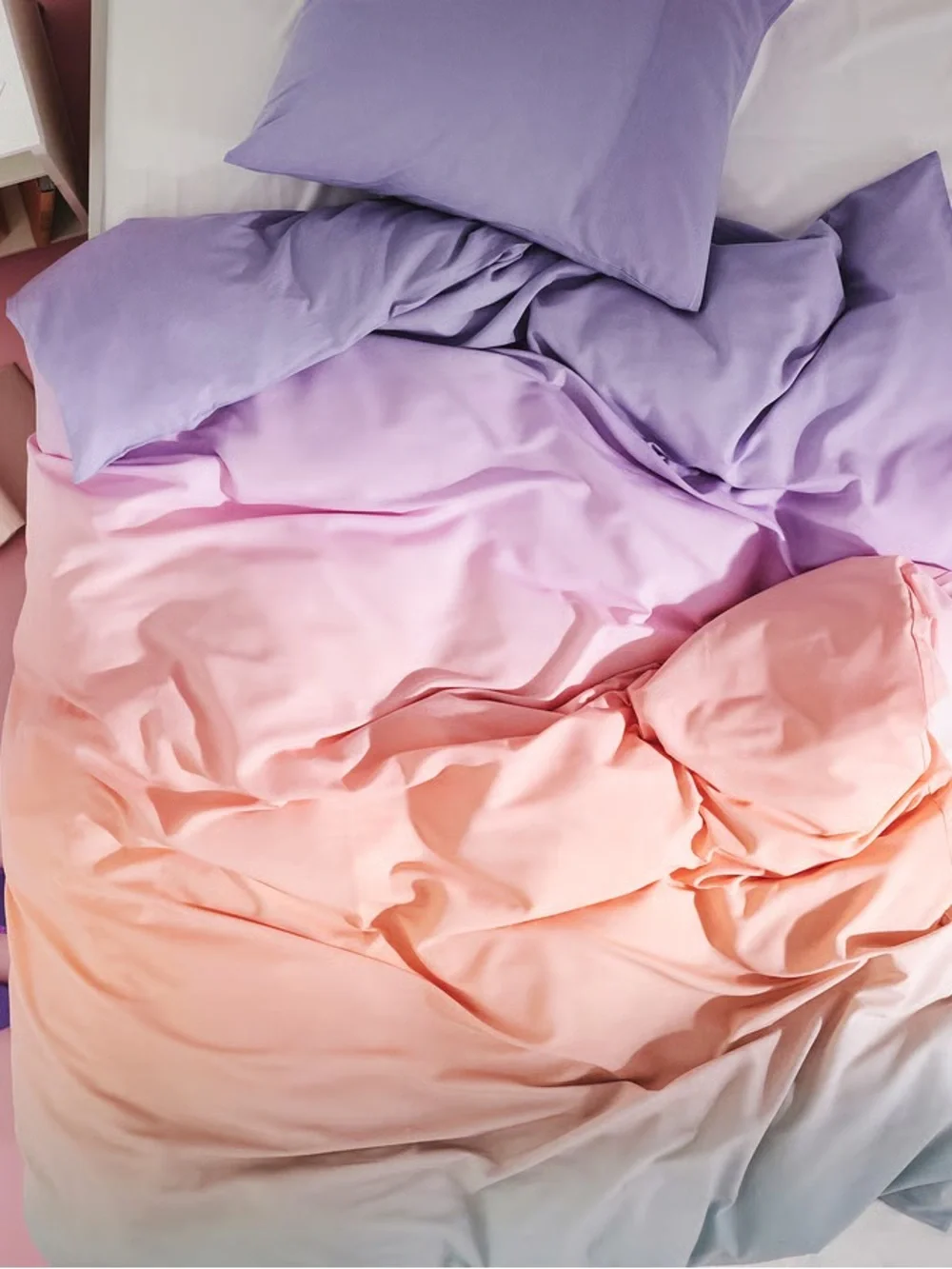 Lavender & Peach Ombré Duvet Cover Set - Full/Queen
